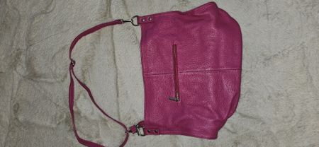 Echte Leder Handtasche pink, Made in Italy (Venedig) Neu