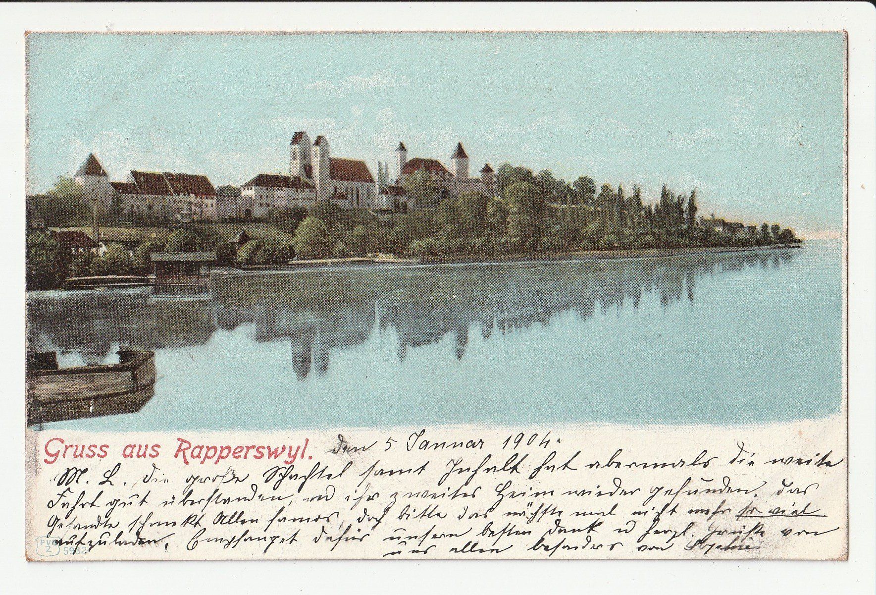 Ansichtskarten: Rapperswyl Rapperswil um 1900 – Gebraucht aus Rheineck von rhynegg