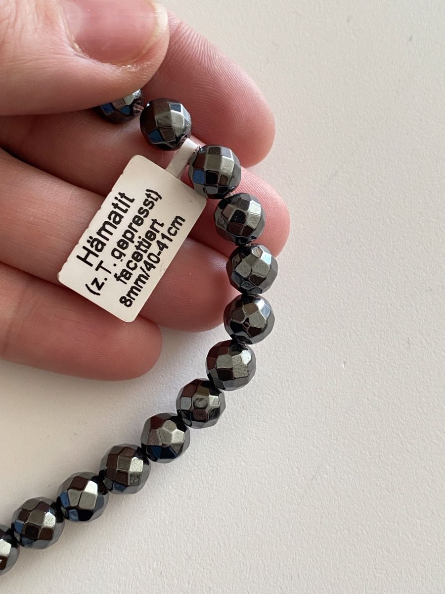 Perle (finte): Perles hématite 8mm – Nuovo e nell'imballaggio originale da Le Noirmont venduto da Fanny_ 1