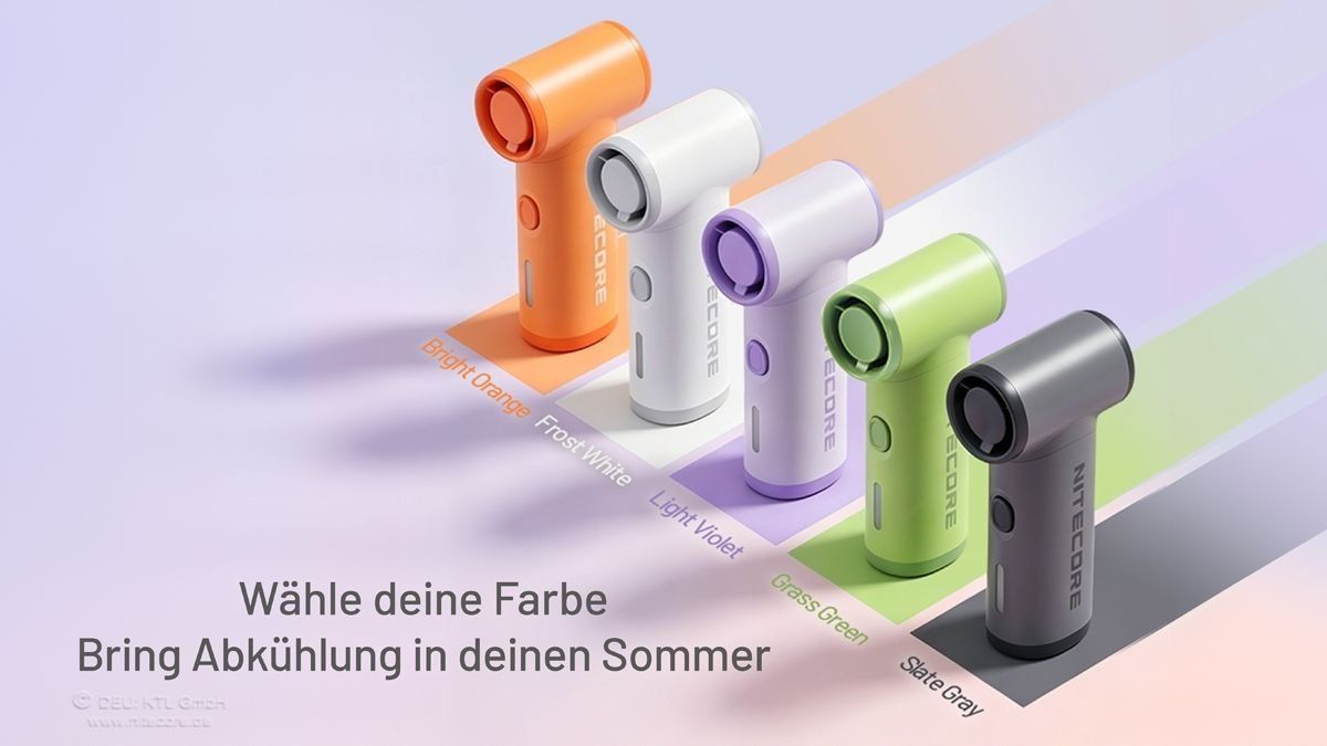 Ventilatori: Nitecore NEF NANO - herziger und starker Mini-Handventilator – Nuovo e nell'imballaggio originale da Grüningen venduto da Prolumin 5