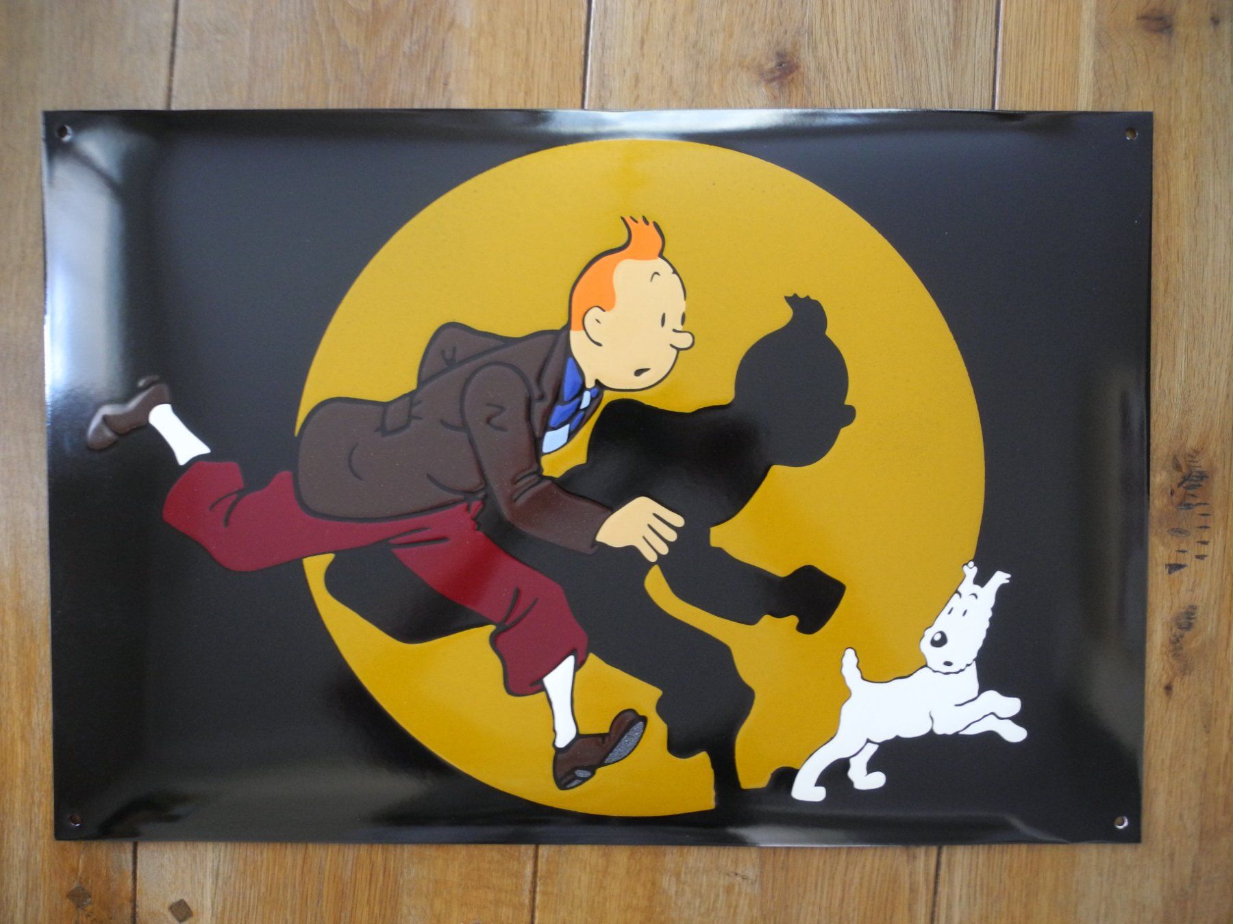 Schilder: GROSSES TIN TIN EMAILSCHILD – Neu (gemäss Beschreibung) aus Reinach AG von Huckleberrysix 3