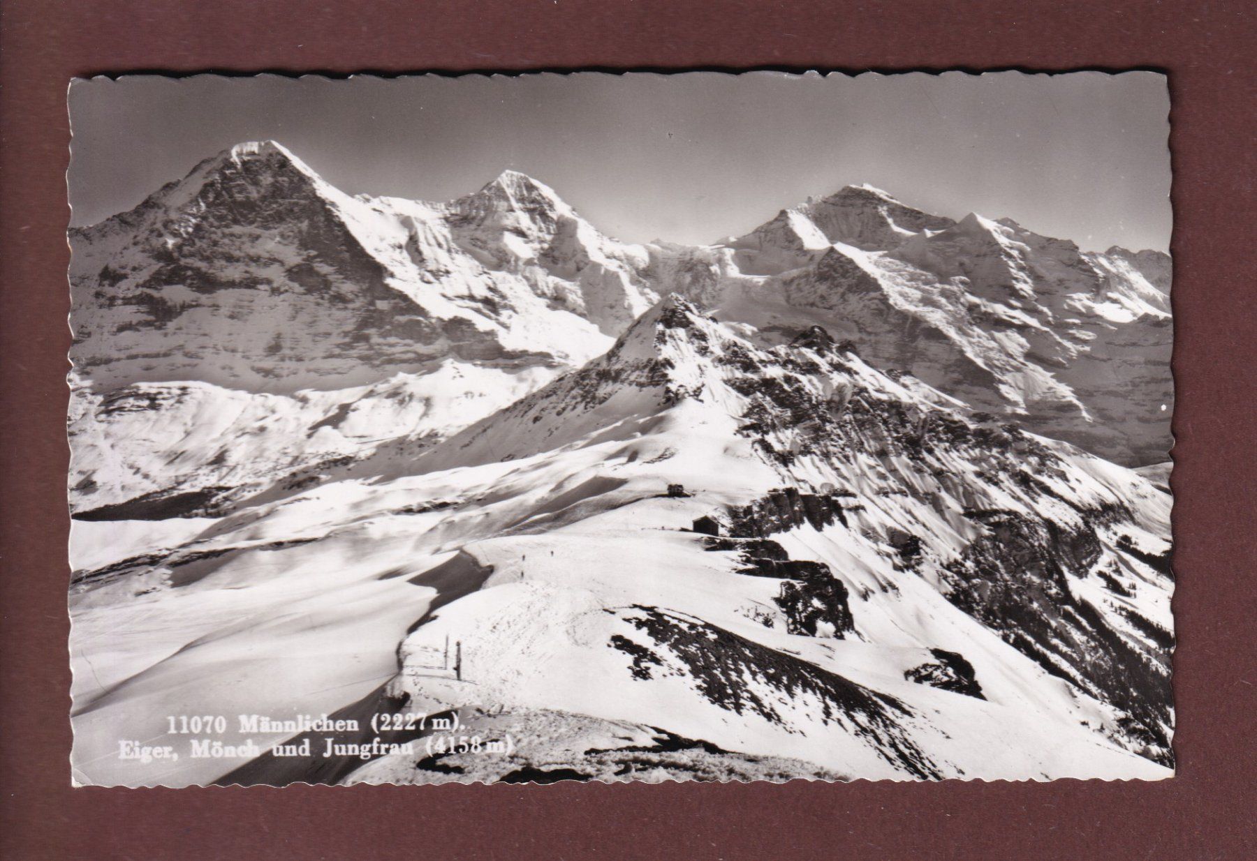 Cartoline postali: MÄNNLICHEN - 1955 – Usato da Pully venduto da nicecards