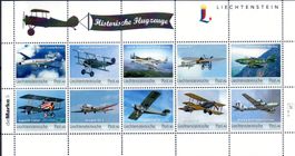 HISTORISCHE FLUGZEUGE BOGEN 10 MARKEN **POSTFRISCH** - EH51