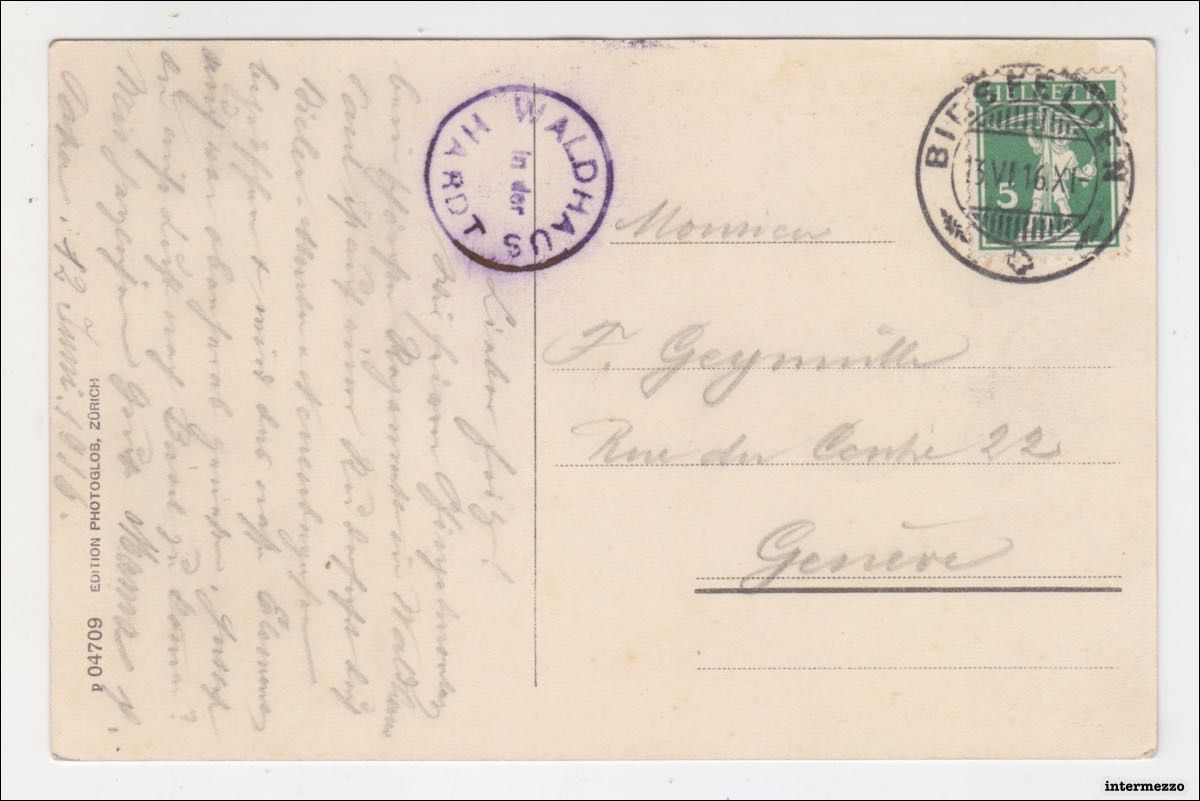 Cartoline postali: Birsfelden BL // 1916 Restaurant Waldhaus Hardt – Usato da Basel venduto da intermezzo12 1