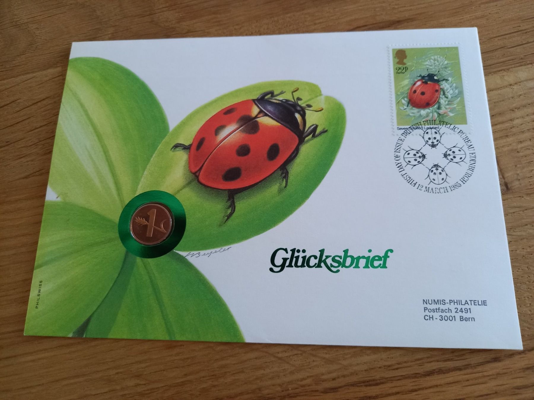 Alle Briefmarken: Numisbrief Glücksbrief – Gebraucht aus Schwendibach von BreitschGiu