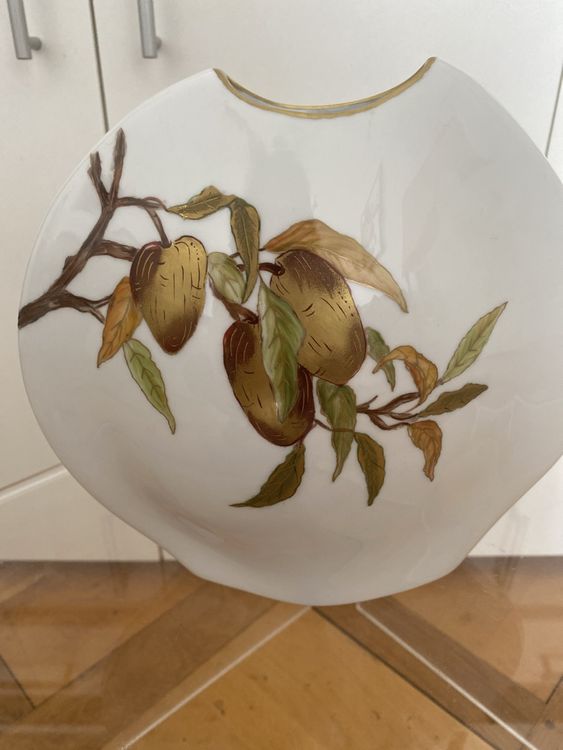 Grand Vase Ancien En Terre Cuite Verte - Décor Peint à La Main, Motif Perroquets Et Feuillages - Art Amérindien