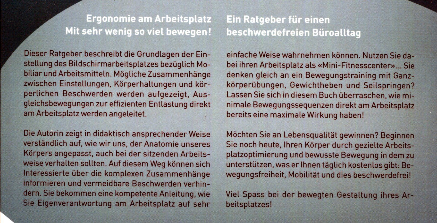 Bücher: Ergonomie, Arbeitsplatz, Ratgeber – Gebraucht aus Aarau von Elmaar41 1