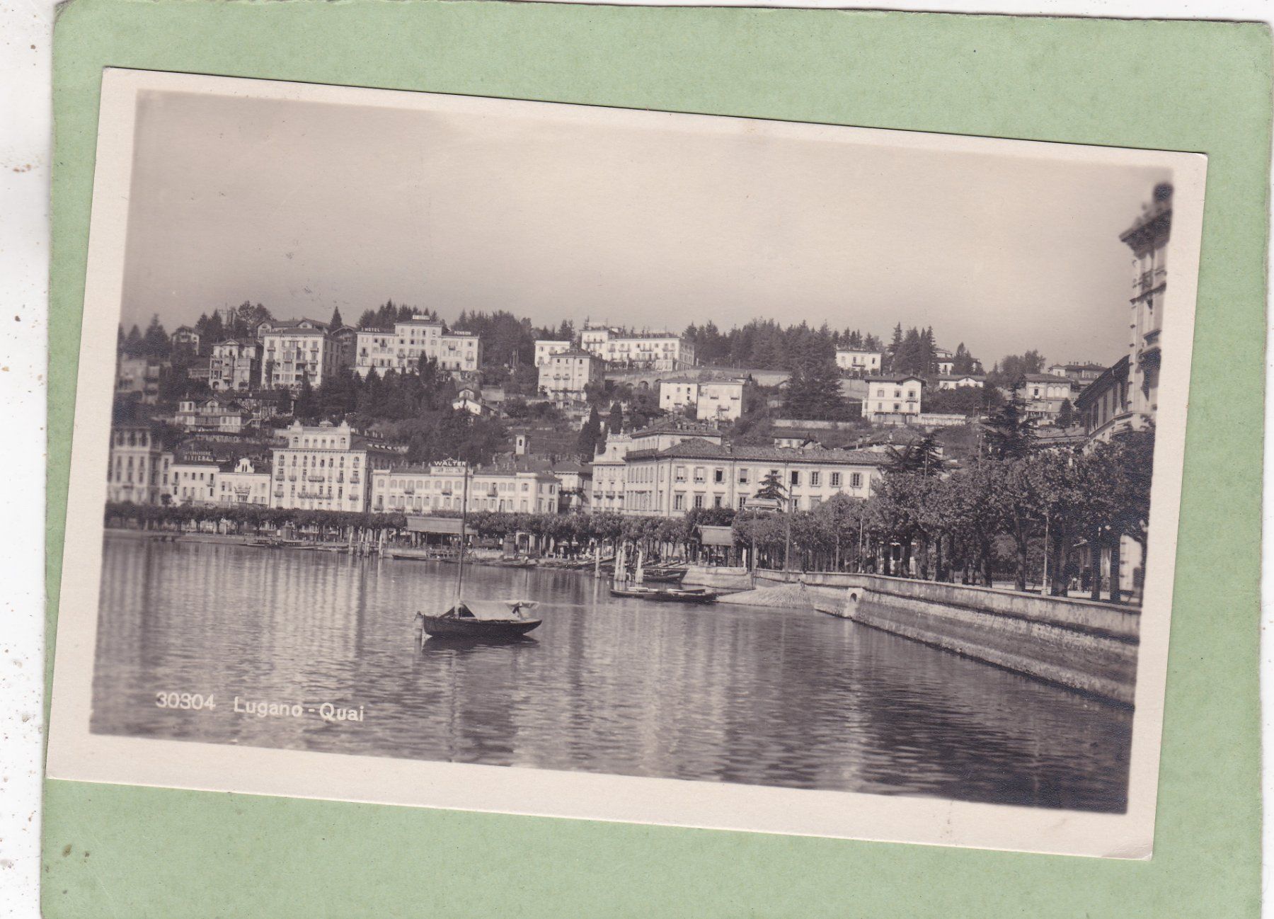 Cartoline postali: Lugano Quai 1925 – Usato da Herisau venduto da Lisegrat2008