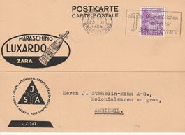 Luzern-Karte mit Reklame 1936-LUXARDO-JSA-Zara
