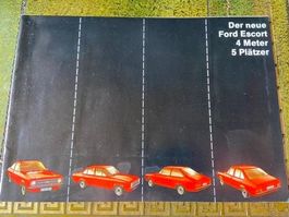 FORD ESCORT 1975 Prospekt CH-Ausgabe mit Preisliste brochure