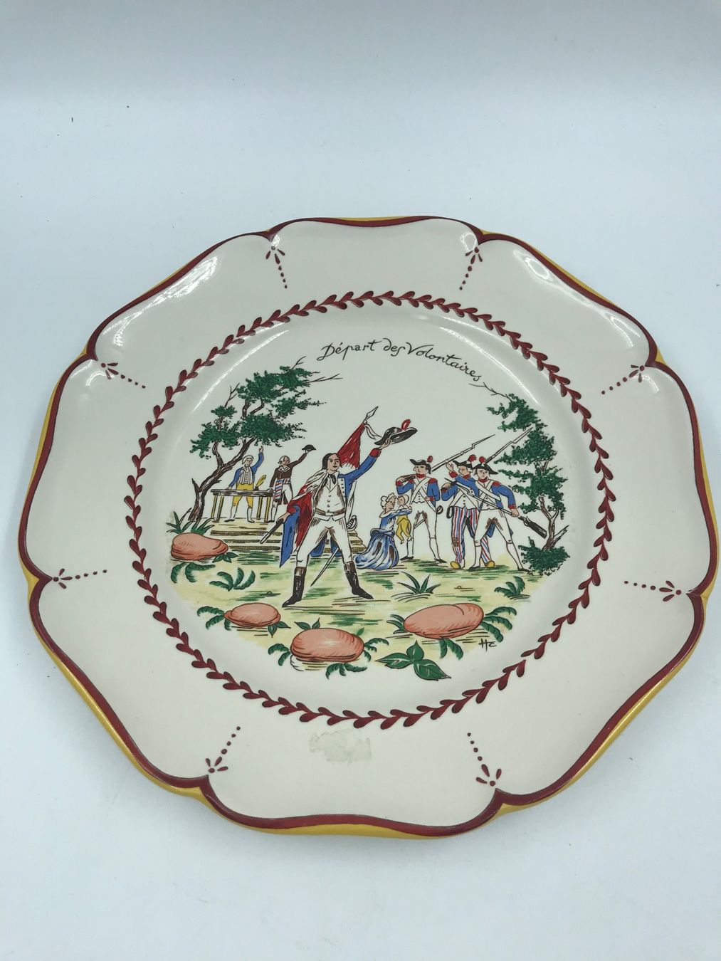 Teller: Assiette Ancienne Faïence De Saint Clément La Révolution – Gebraucht aus Genève von Eric1823