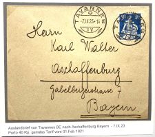 161 Brief nach Deutschland, SBK 8.-
