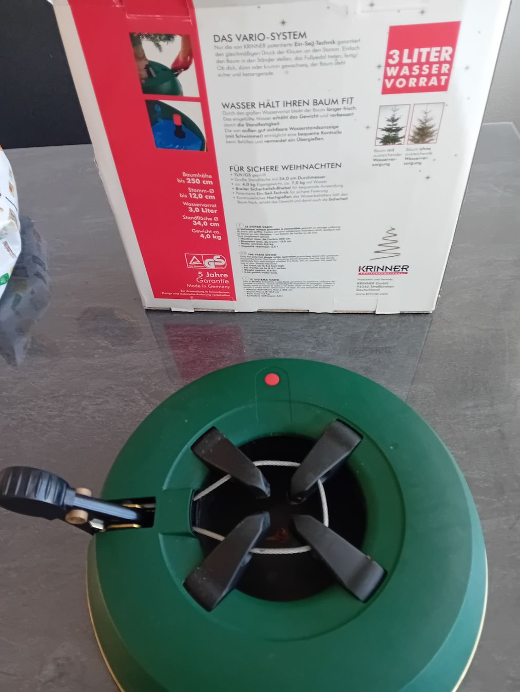 Krinner Pieds de sapin de Noël: Christbaumständer Krinner Vario Basic bis 250 cm grün – D'occasion à Schlieren par von_hl8p 3