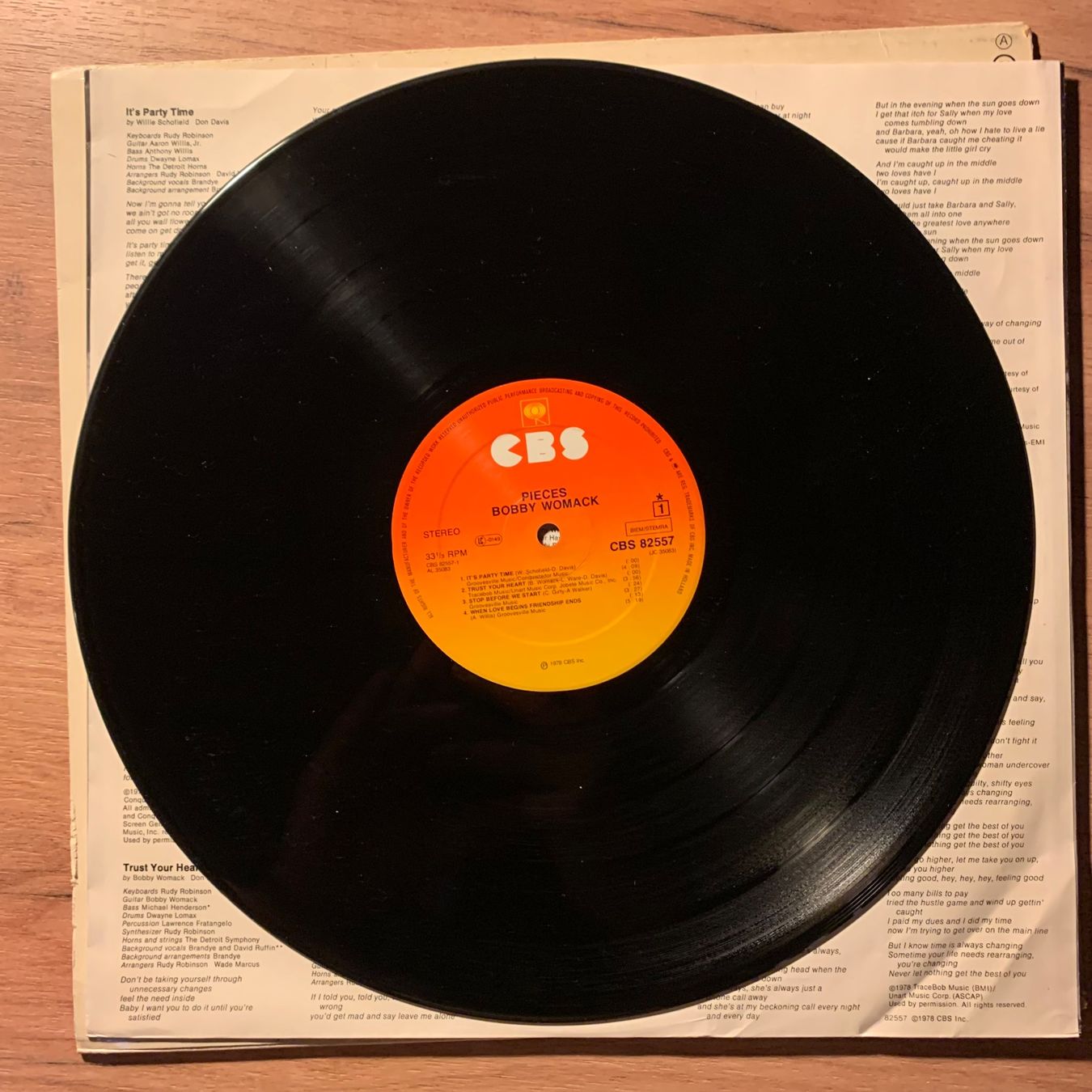 Dischi in vinile: Bobby Womack - Pieces...OG EU 1978...VG++/VG – Usato da Gals venduto da Diskopatshop 3