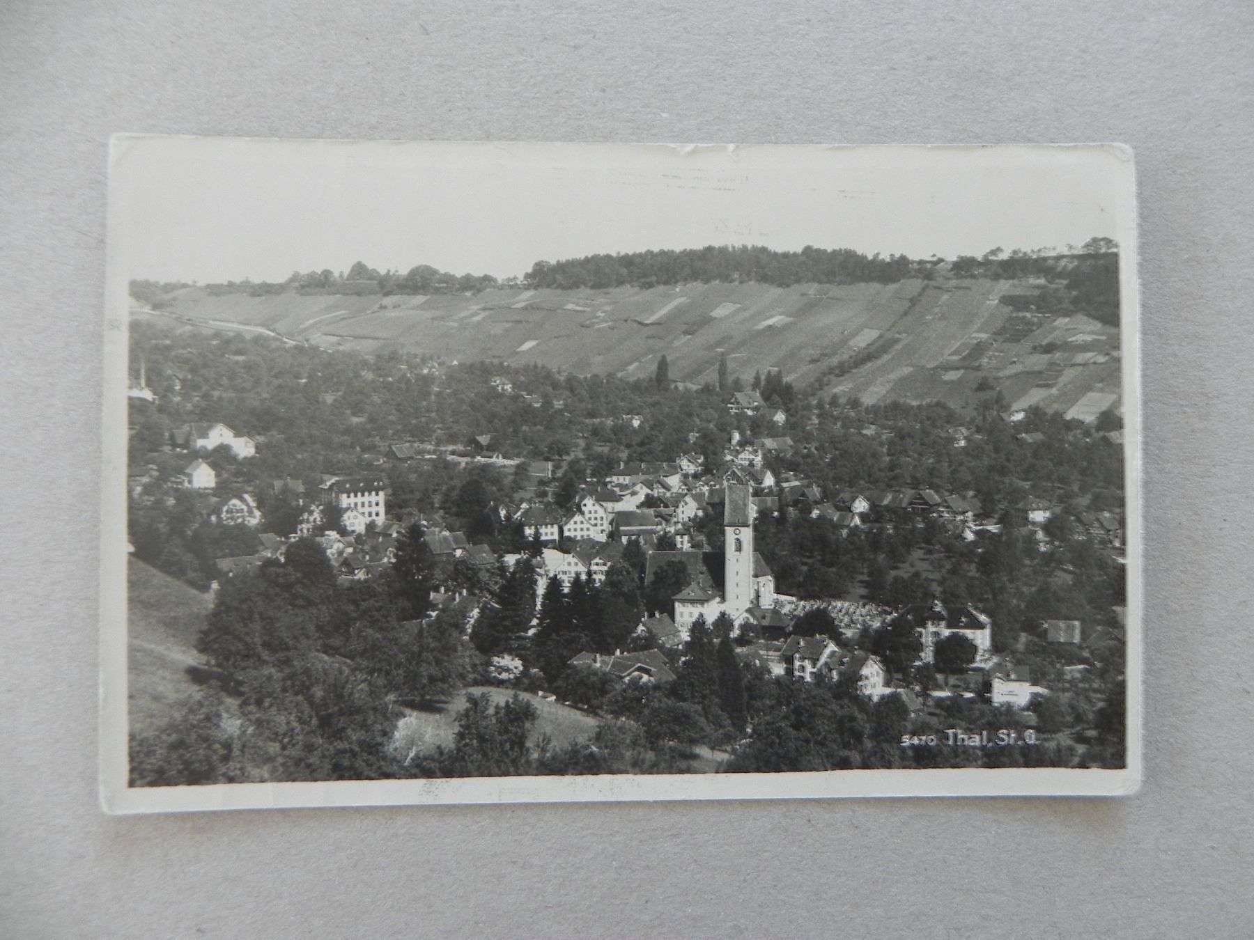 Cartoline postali: Ansichtskarte Thal St.Gallen 1940 – Usato da Siebnen venduto da krimsie