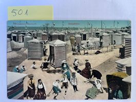 Alte Ansichtskarte Nordseebad Borkum Strandleben, 1913