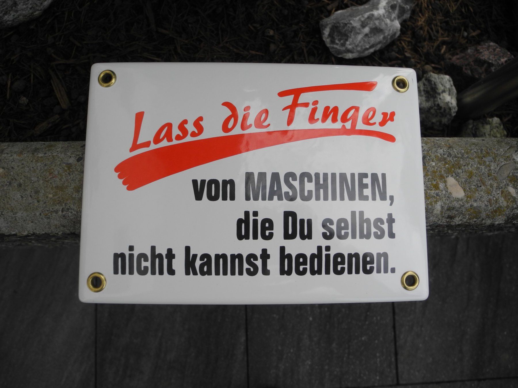 Schilder: WARNUNG EMAILSCHILD – Neu (gemäss Beschreibung) aus Reinach AG von Huckleberrysix