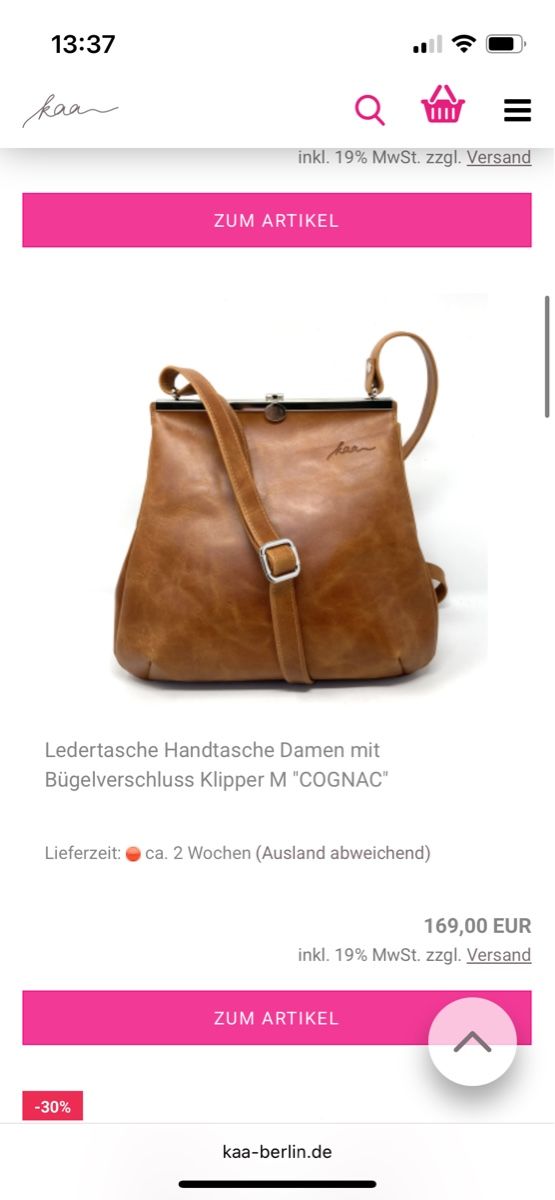 Borse da donna: Kaa Berlin Ledertasche grün – Usato da Rheinfelden venduto da Stjarni04 3