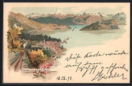 Litho Vitznau, Panoramablick von der Rig