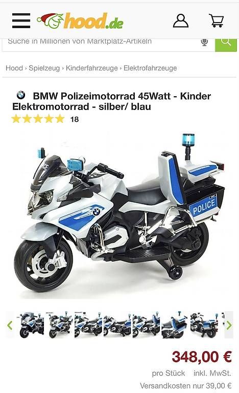 Véhicules pour enfants: Elektrisches Kinder Motorrad  – D'occasion à Kreuzlingen par inf_psb7 2