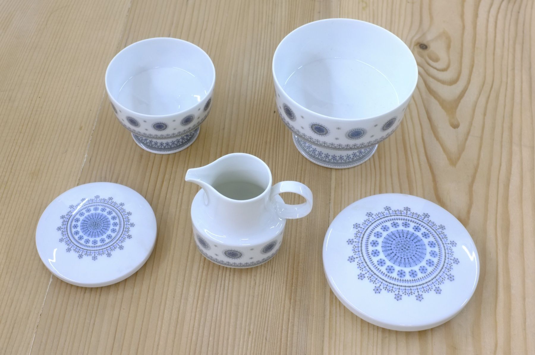 Rosenthal Set di piatti: Milch, Zucker, Rosenthal Composition, Eisblume, T. Wirkkala – Usato da Basel venduto da si-belle 4