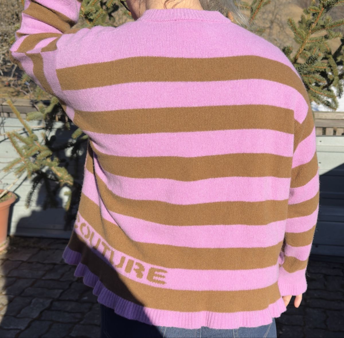 Pullover & Sweatshirts: SEMICOUTURE Pullover gestreift lila braun Grösse S – Neu (gemäss Beschreibung) aus Landquart von Happyhippo42 1