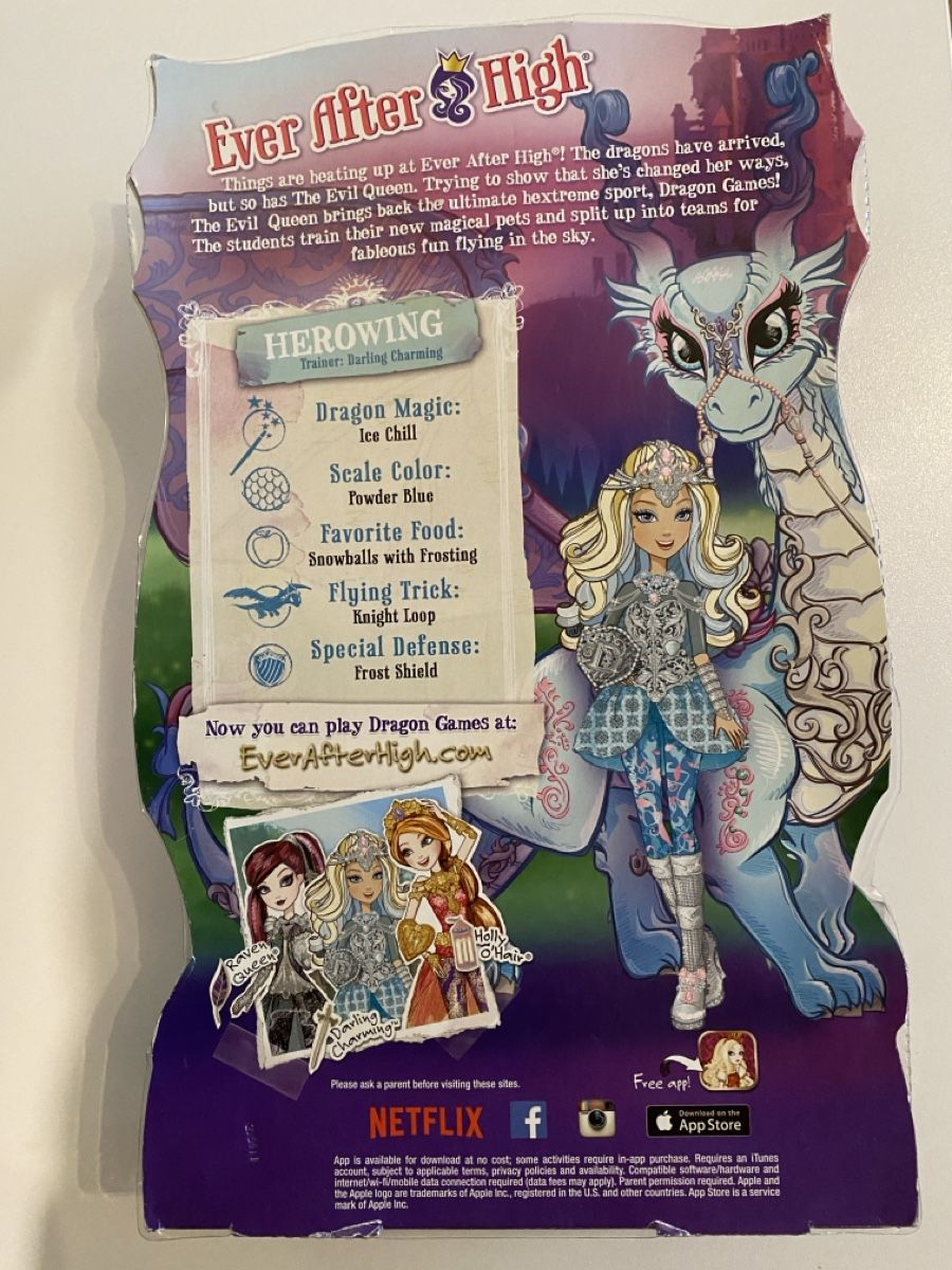 Poupée Ever After High Darling Charming - Dragon Games 2015 - Neuve En Boîte - Mattel