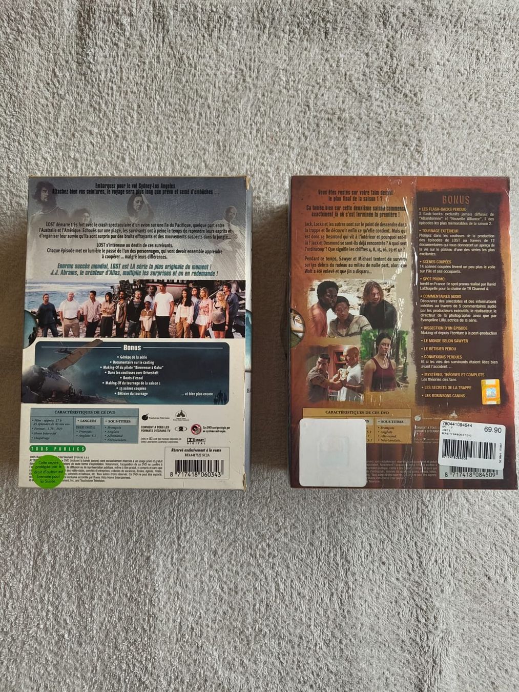 Tutti i DVDs: LOST, 2 coffrets DVD saison 1 et 2 – Usato da Lausanne venduto da GeoTrouvetou1952 1
