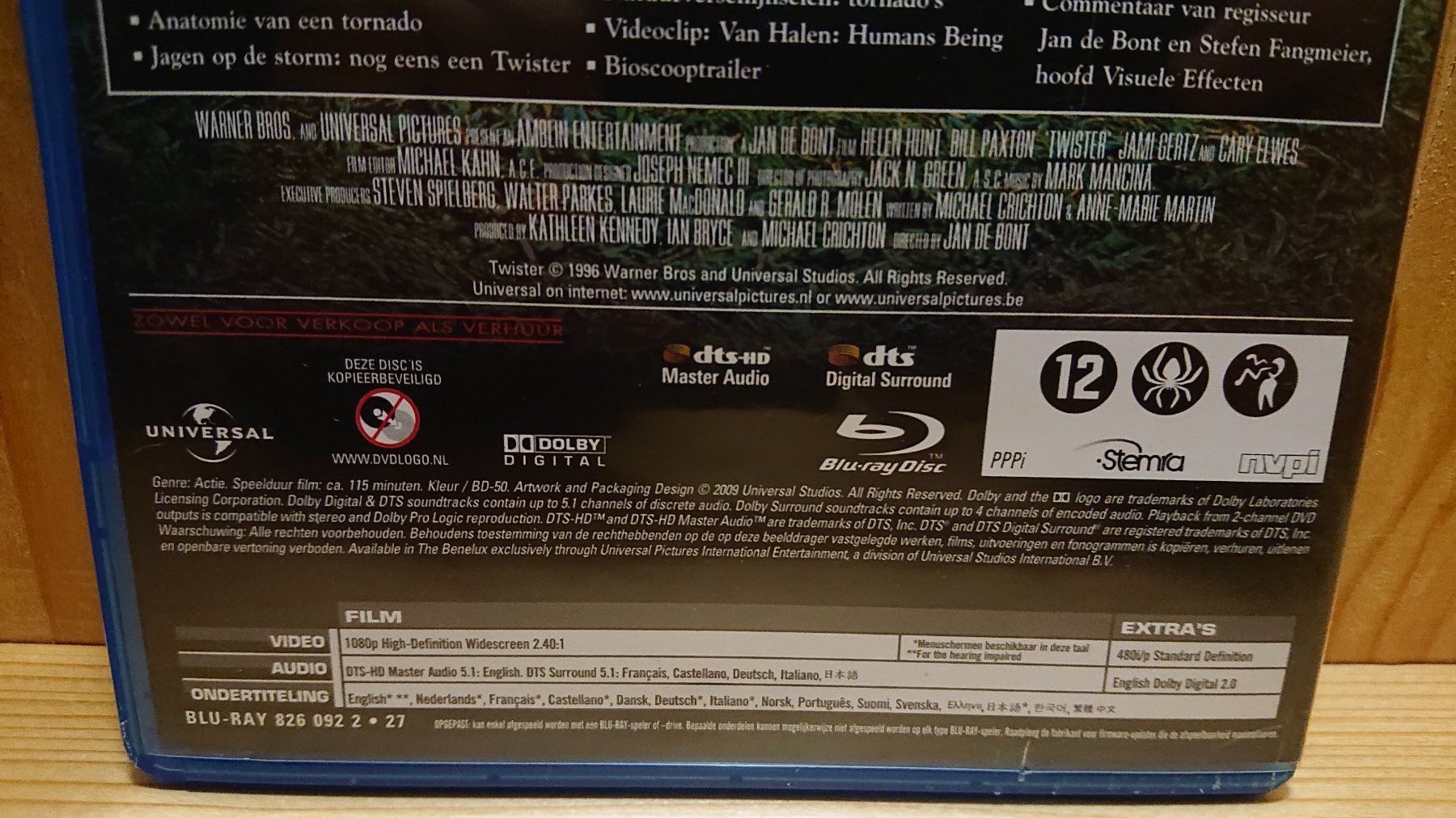 Tutti i DVDs: TWISTER Blu-Ray Holländisch Version – Usato da Wilderswil venduto da Exebub 3