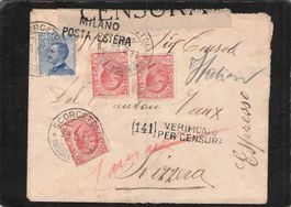 Zensur: Massa Carrara - Schweiz , 29.6.1917