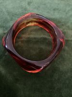 Armreif Vintage  aus Kunststoff rot transparent gebraucht