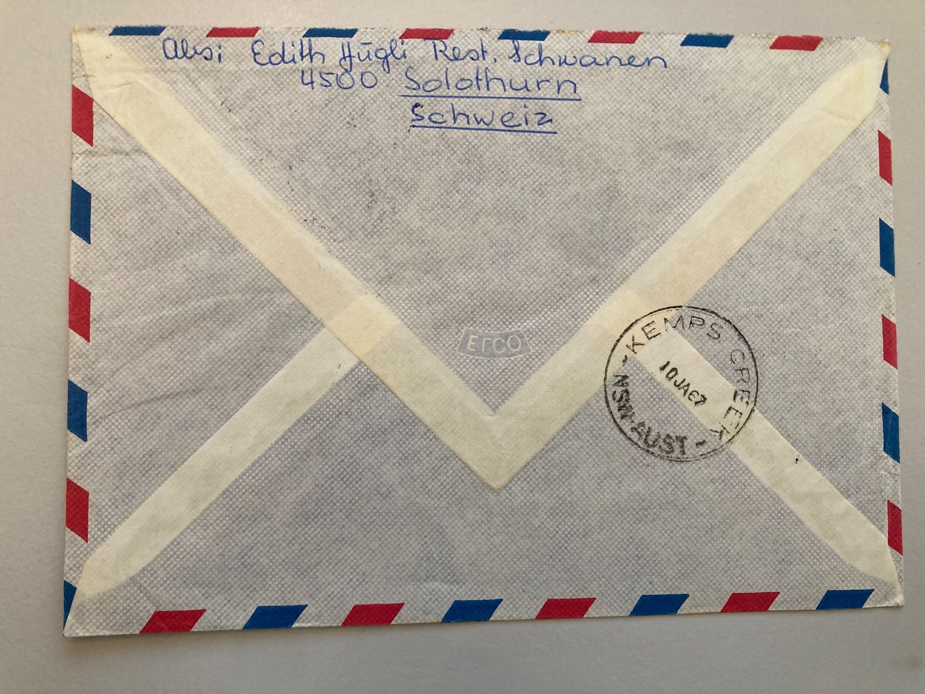Tutti i francobolli: Luftpostbrief mit Pro Juventute Marken 1966 – Usato da Solothurn venduto da ehe_8spw 1
