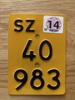 Mofanummer Nummernschild Mofa Töffli Schwyz SZ 40 983