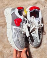 LOVE MOSCHINO SNEAKER SCHUHE LEDER GLITZER 35 GIRLS TOP