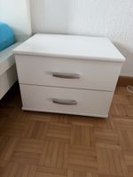Nachttisch weiss mit zwei Schubladen guter Zustand