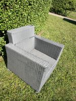 Gartenstuhl Rattansitzgruppe grau 1 Stk guter Zustand