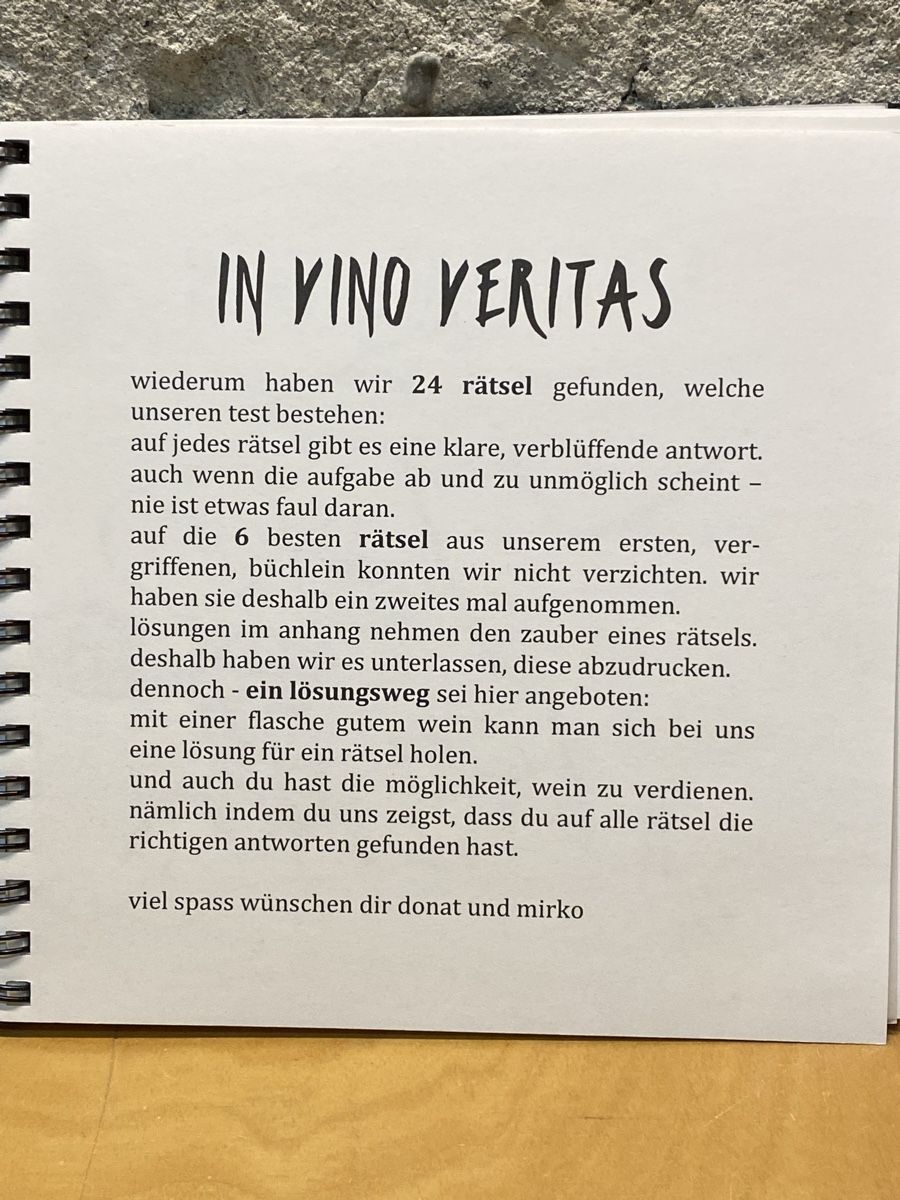 Libri: Weinrätsel "In Vino Veritas" – Usato da St.Gallen venduto da kingsamas 2