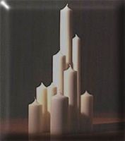 2 x Altarkerzen-Größe:300x60mm elfenbein