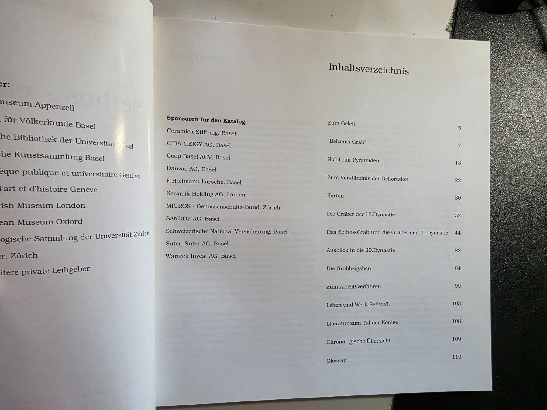 Bücher: Sethos - ein Pharaoenengrab - Antiken Museum Basel 1991 – Gebraucht aus Walterswil BE von Lonitti 8
