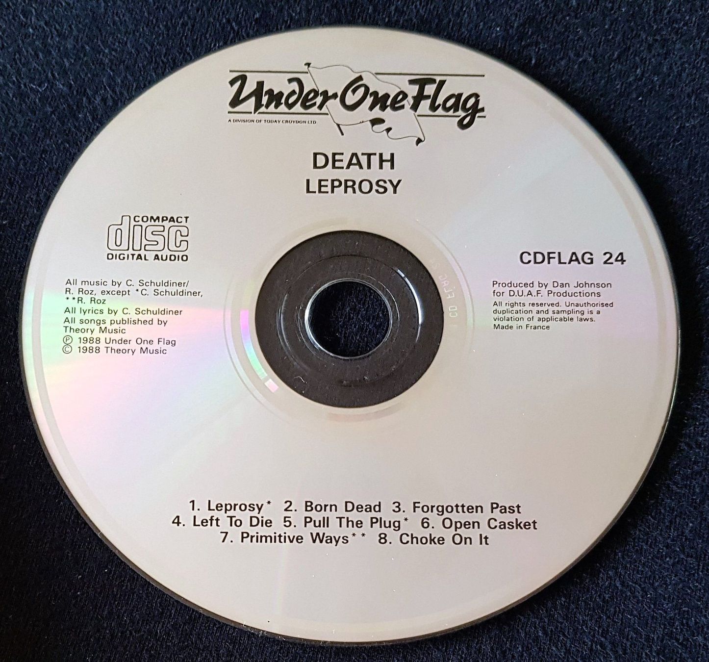 CD: Death - Leprosy - CD - 1988 - Rare First Press – Usato da Uster venduto da Zardodel 2