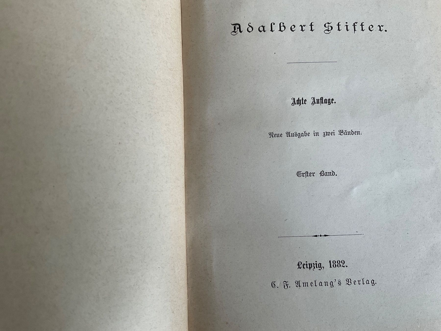 Libri: Studien. 1. und 2. Band. Stifter, Adalbert – Usato da Avenches venduto da Zurcal 1