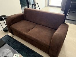 2-Sitzer Sofa braun Kunstleder gebraucht