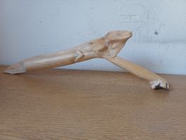 Leguan Tier Deko Holzfigur 