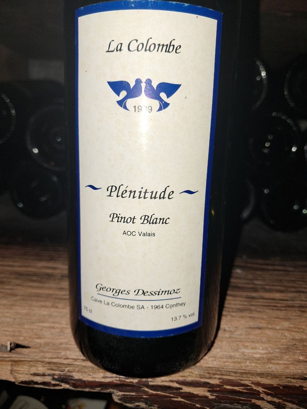 Vino: Pinot Blanc "Plénitude"cave Georges Dessimoz 1999 – Nuovo e nell'imballaggio originale da Le locle venduto da juliensaran 1