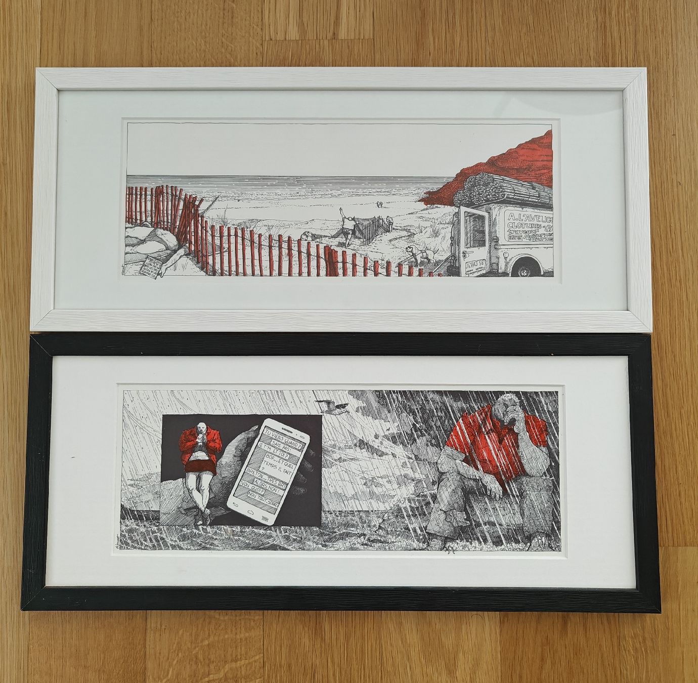 Tableaux: Two frames with prints – D'occasion à Hedingen par oli_jhl5