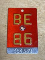 40. Geburtstag - Velonummer, Fahrradnummer, Veloschild BE 86