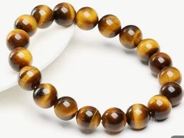 Armband Armring Vintage Tigerauge Steinkugeln