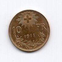 (2147) CH, 10 Franken 1911, Vreneli, top, -unz/stgl