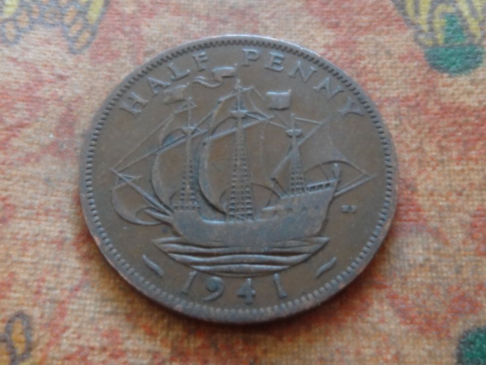 Alle Münzen: ROYAUME-UNI  Half  Penny  1941 – Gebraucht aus Romanel-sur-Lausanne von Swift13