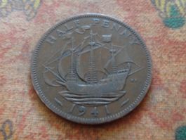 ROYAUME-UNI  Half  Penny  1941